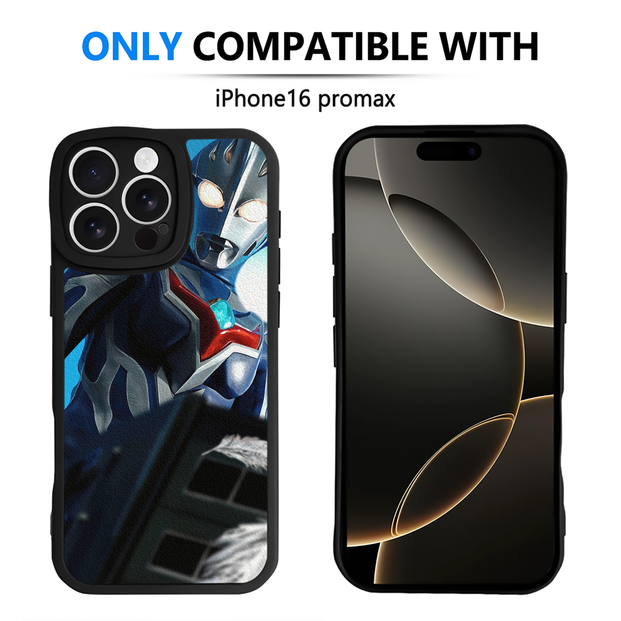 （画像用） ウルトラマン Ultraman 【iPhone 16シリーズ対応】シリコンスマホケース（レザー調） 材質：シリコン